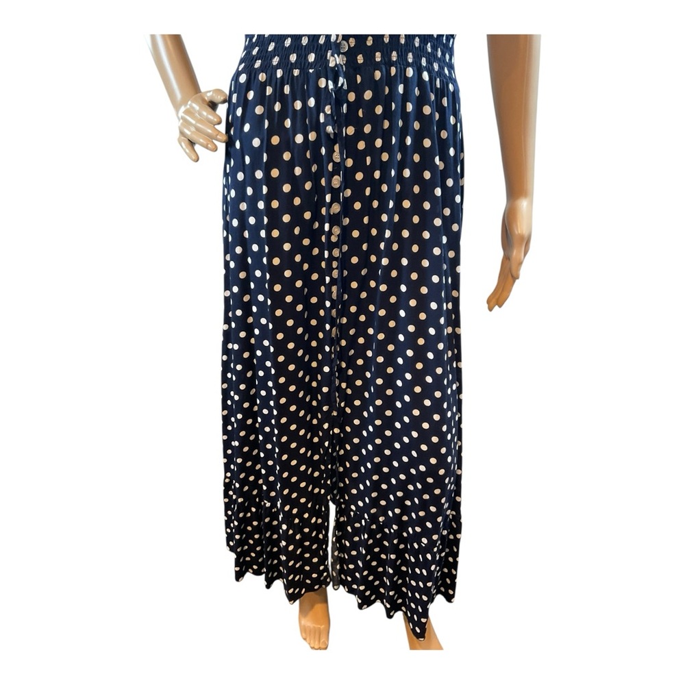 BTFBM Women’s Black Polka Dot Midi Ruffle Tank Dress Sweetheart Neckline Size M - Picture 3 of 16